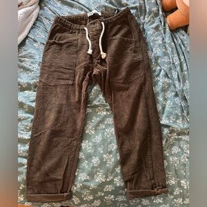 Zara Men's Dark Brown Corduroy Pants